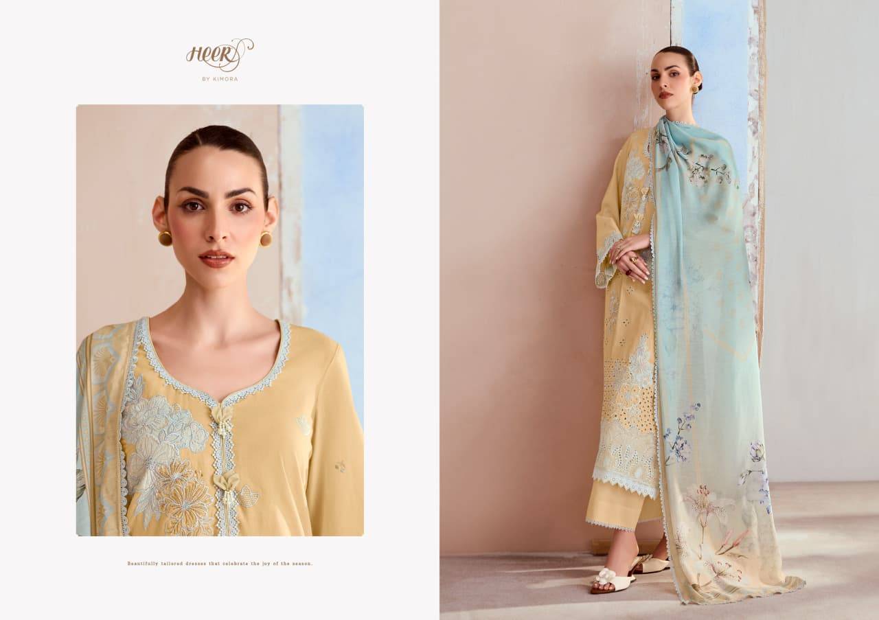 Crimson cotton vol-251 by Heer 0071 to 0076 series Beautiful Fancy Stylish Colourful casual Pure cotton lawn Dresses At Wholesale Price